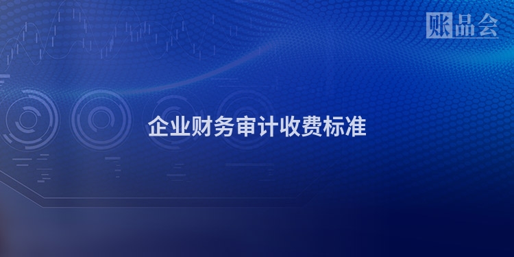 企业财务审计收费标准